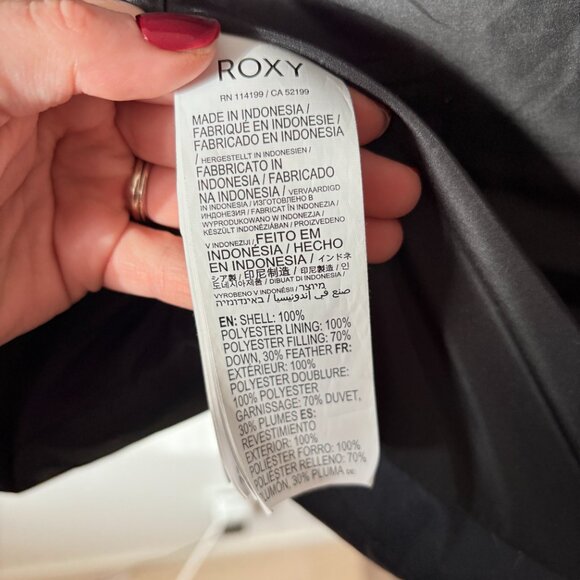 Rowley x Roxy Cold Sunday Waterproof Ski Snow Jacket Black White Size XS - Picture 14 of 15